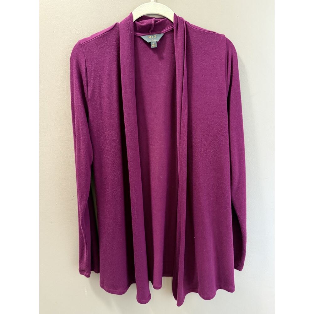 Raspberry XL Women's MIx Cardigan Minimalist Classic Lightweight layer Spring